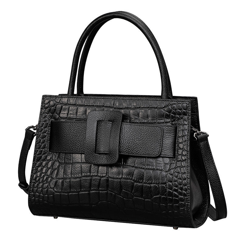 Sac à bandoulière portable en cuir pour femme, assorti à tout