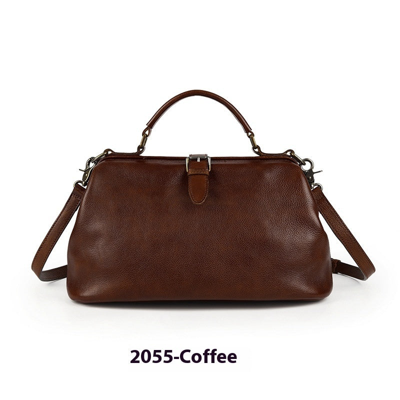 Women's Retro Style Leather large capacity satchel Handbag