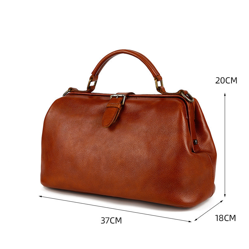Women's Retro Style Leather large capacity satchel Handbag