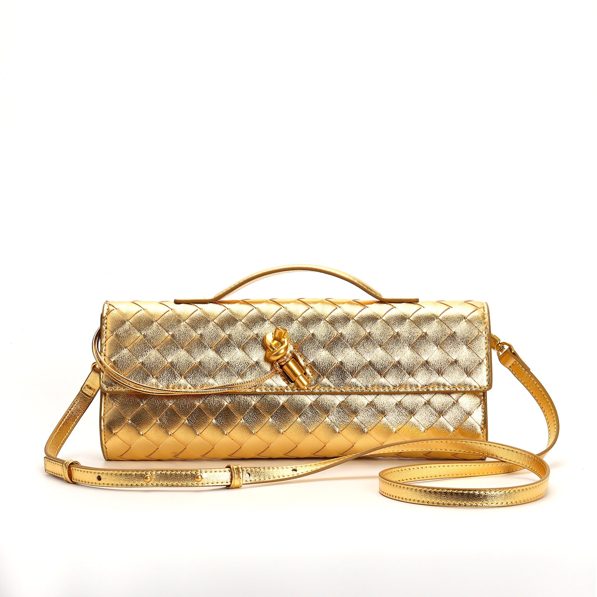 Woven baguette Clutch