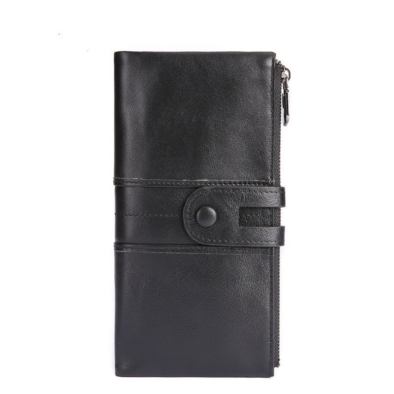Portefeuille rétro en cuir pour femme