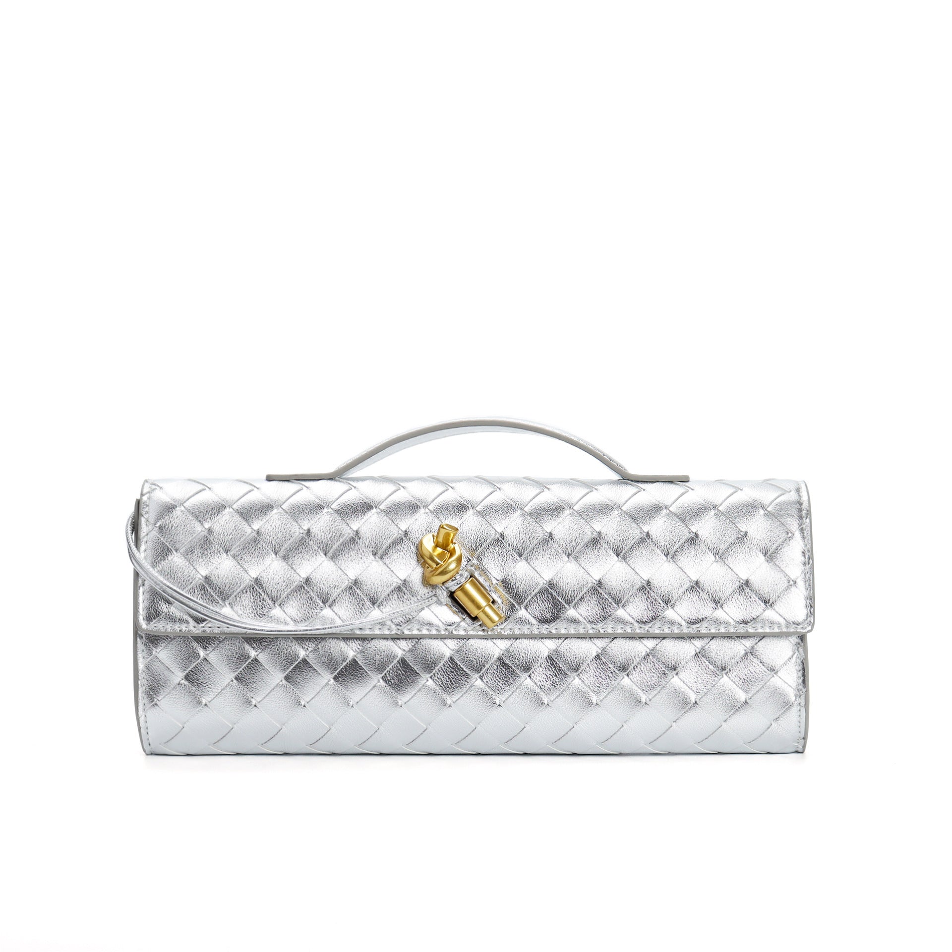 Woven baguette Clutch