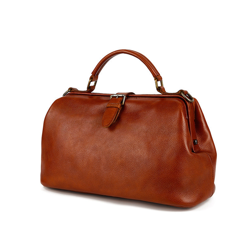 Women's Retro Style Leather large capacity satchel Handbag