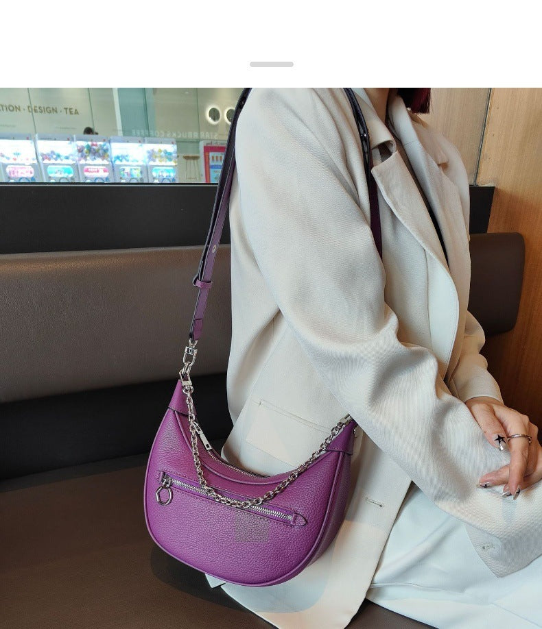 Sac à bandoulière en cuir de vachette à la mode pour femme