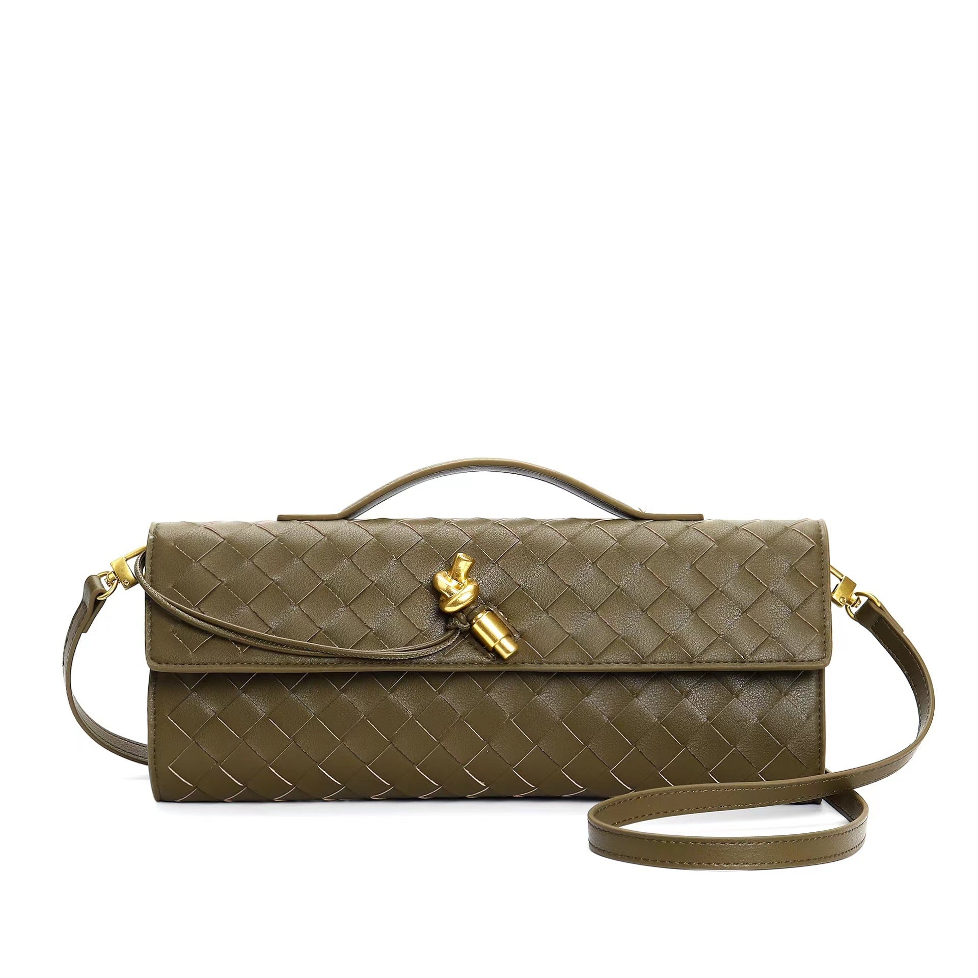 Woven baguette Clutch