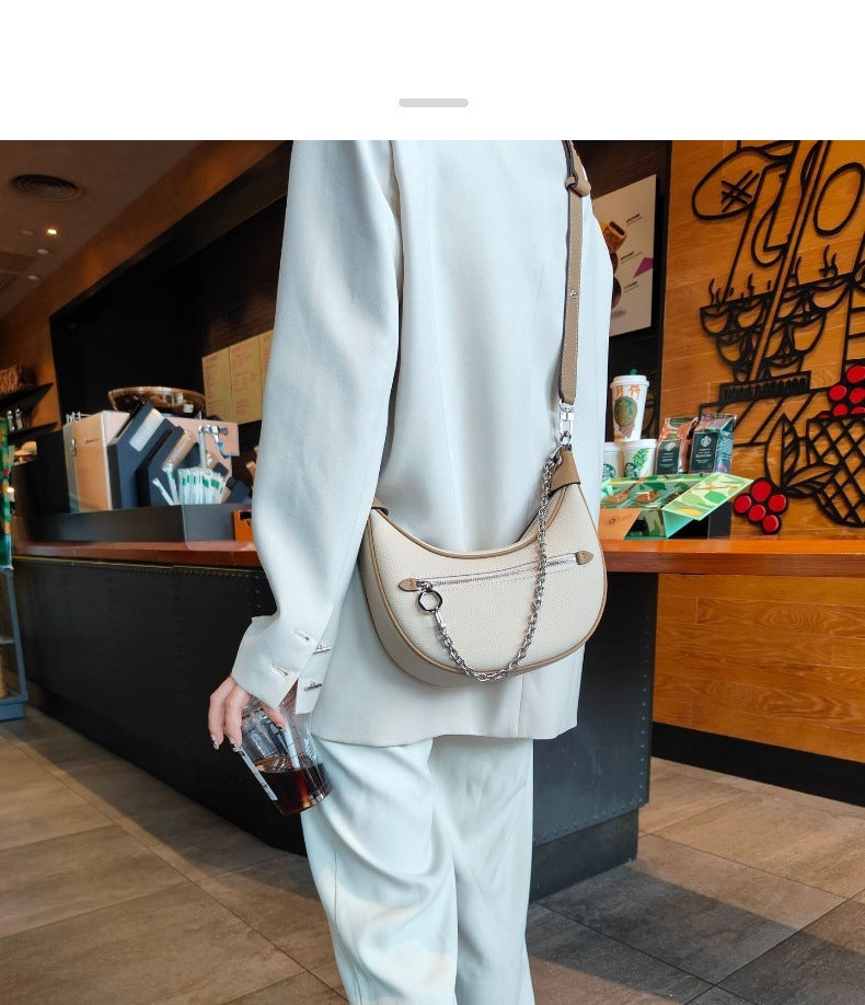 Sac à bandoulière en cuir de vachette à la mode pour femme