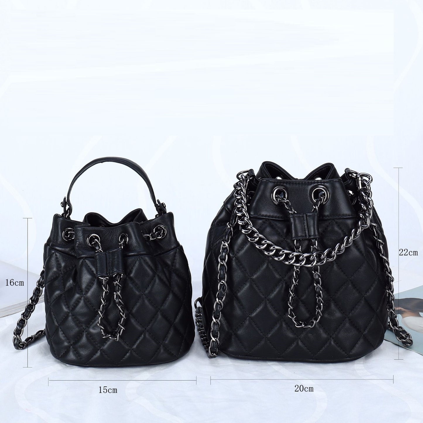Premium Bucket Crossbody Bag – Genuine Leather, Fashionable Design