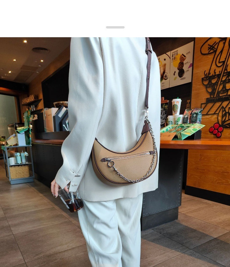 Sac à bandoulière en cuir de vachette à la mode pour femme