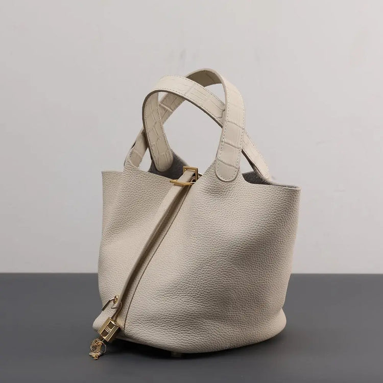 Cowhide Bucket Handbag