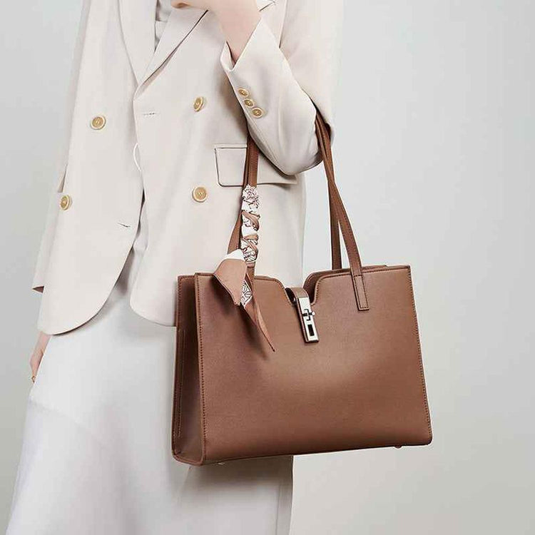 Cowhide Casual Tote Bag