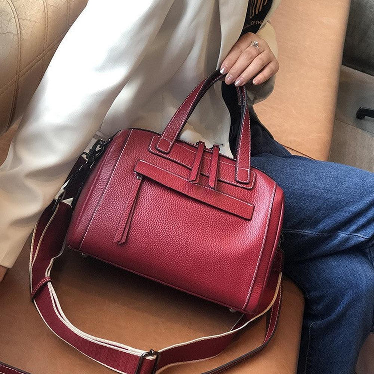 Elegant Boston Lychee Pattern Handbag