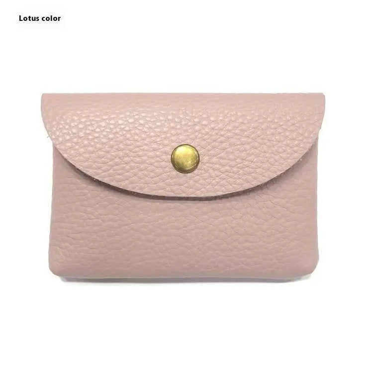 First Layer Cattlehide Leather Fashion Hidden Hook Coin Pocket