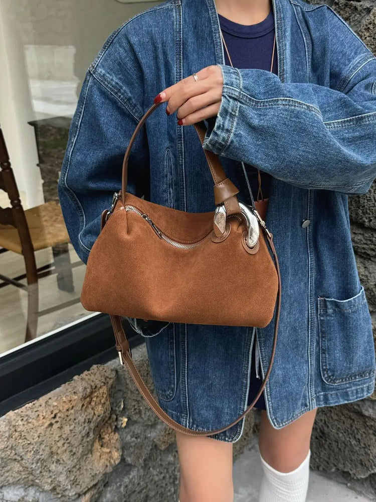 Frosted Suede Handbag