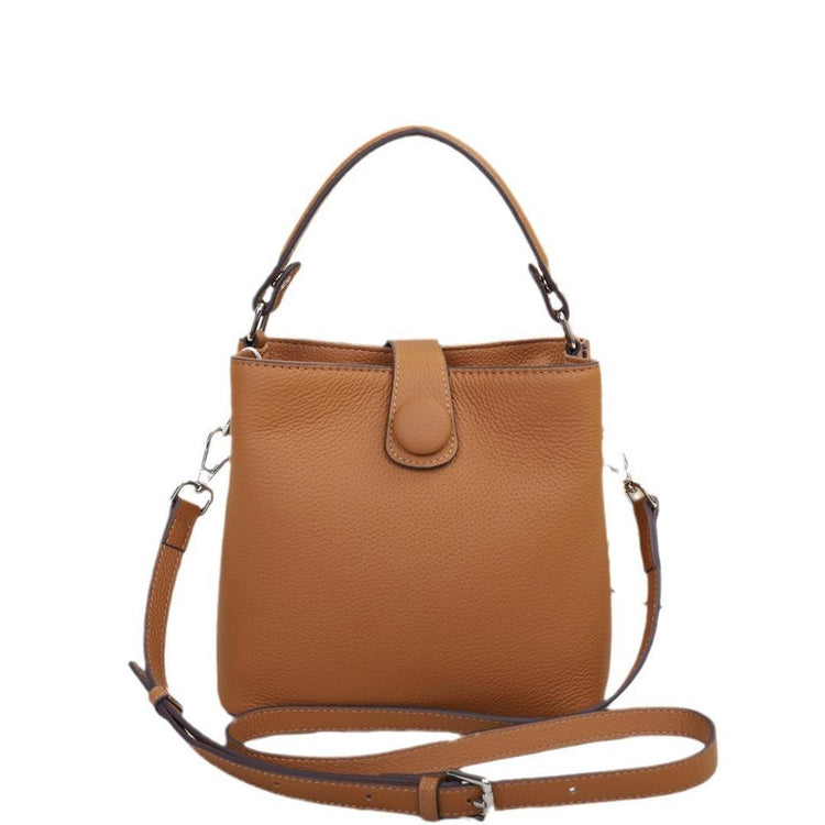 Leather Crossbody Bag - Stylish Bucket Messenger for Everyday Use