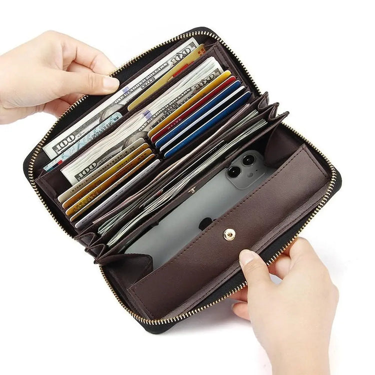 Long High-Grade Leather Wallet for Women