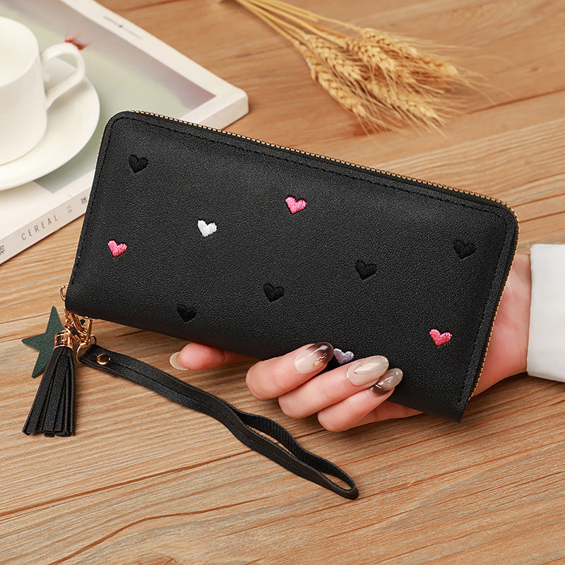 Portefeuille multi-cartes souple grande capacité pour femme