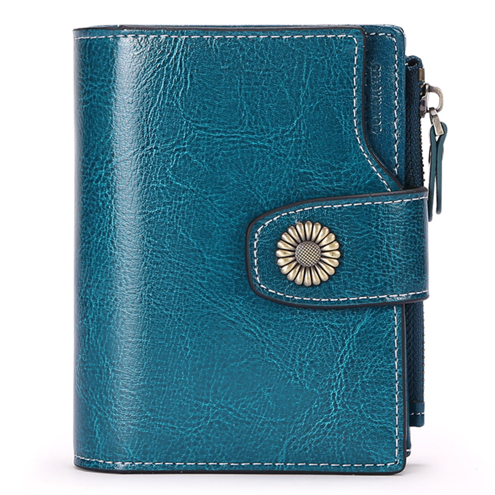 Porte-cartes multifonctionnel avec poche à monnaie et pochette à embrayage Hasp pour filles