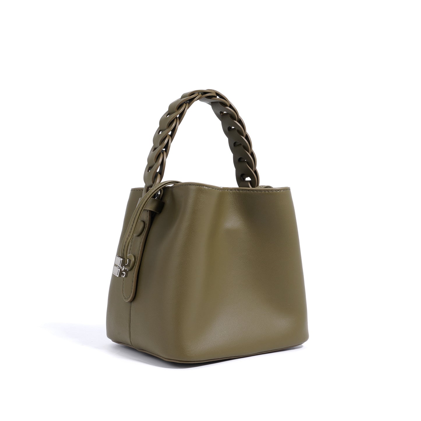 Hand-woven Mini Crossbody Bucket Bag