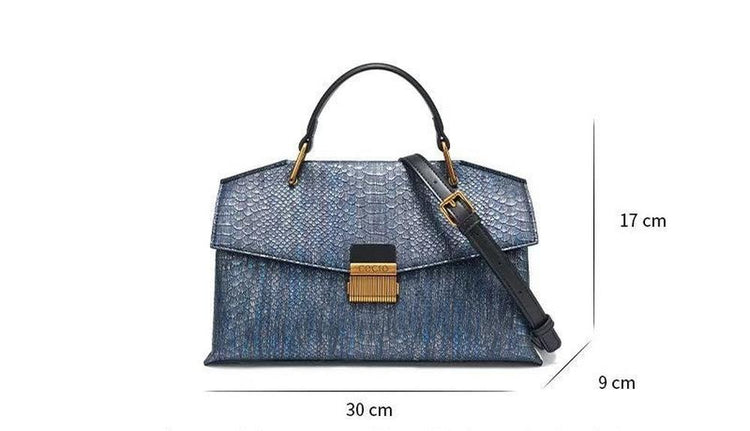 Snake Texture large Handbag