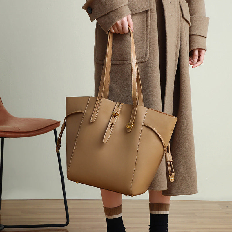Sac à bandoulière rétro portable en cuir véritable pour femme