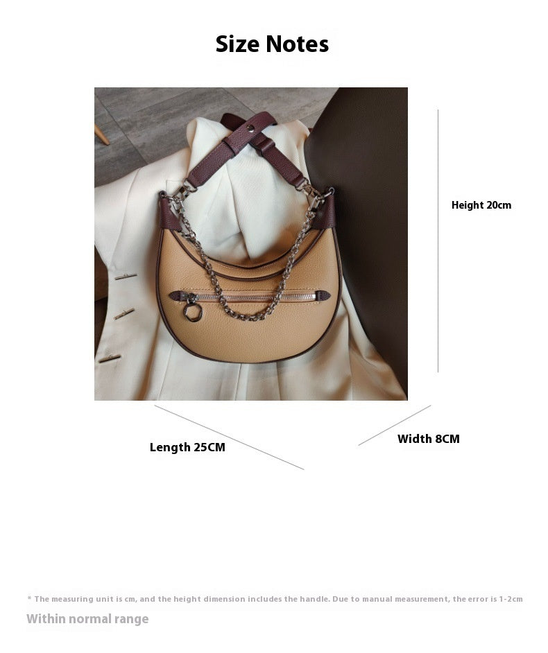 Sac à bandoulière en cuir de vachette à la mode pour femme