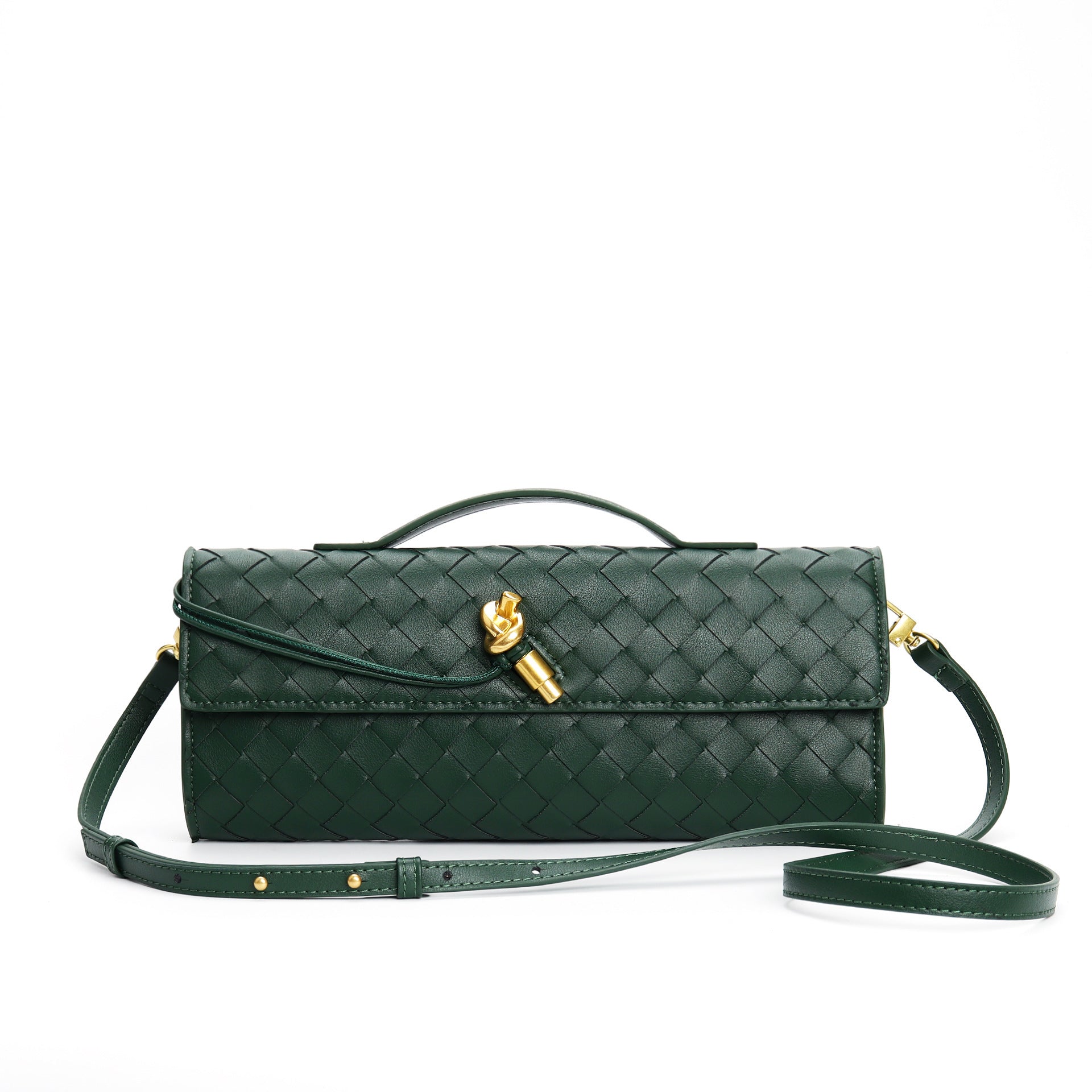 Woven baguette Clutch