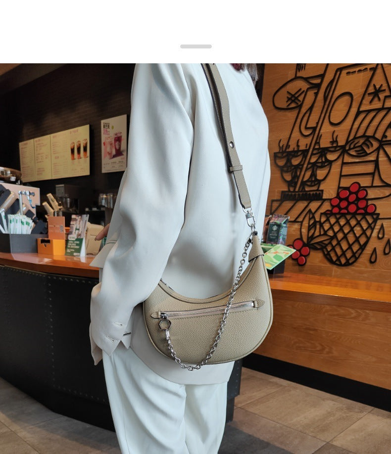 Sac à bandoulière en cuir de vachette à la mode pour femme