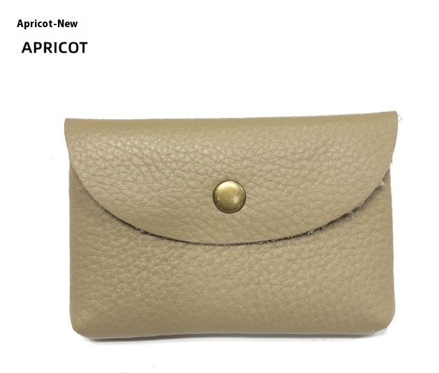 Pochette à monnaie en cuir de vachette première couche avec crochet caché