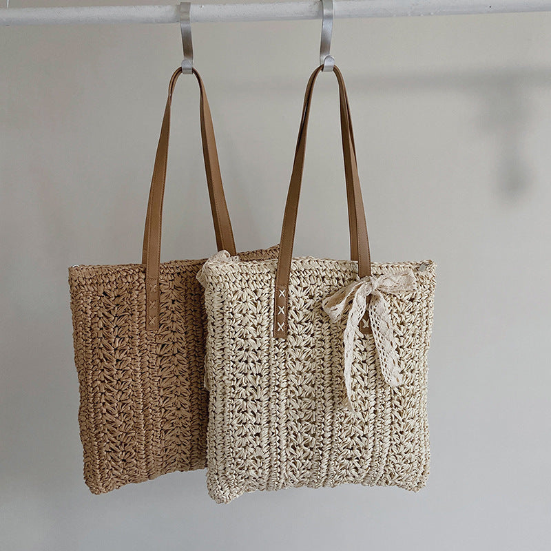 Summer Beach Straw Woven Large-capacity tote