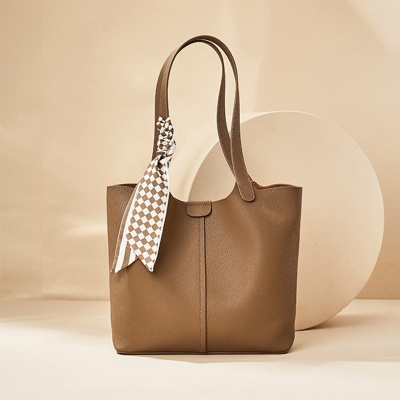 Large Capacity Leather Shoulder Bag