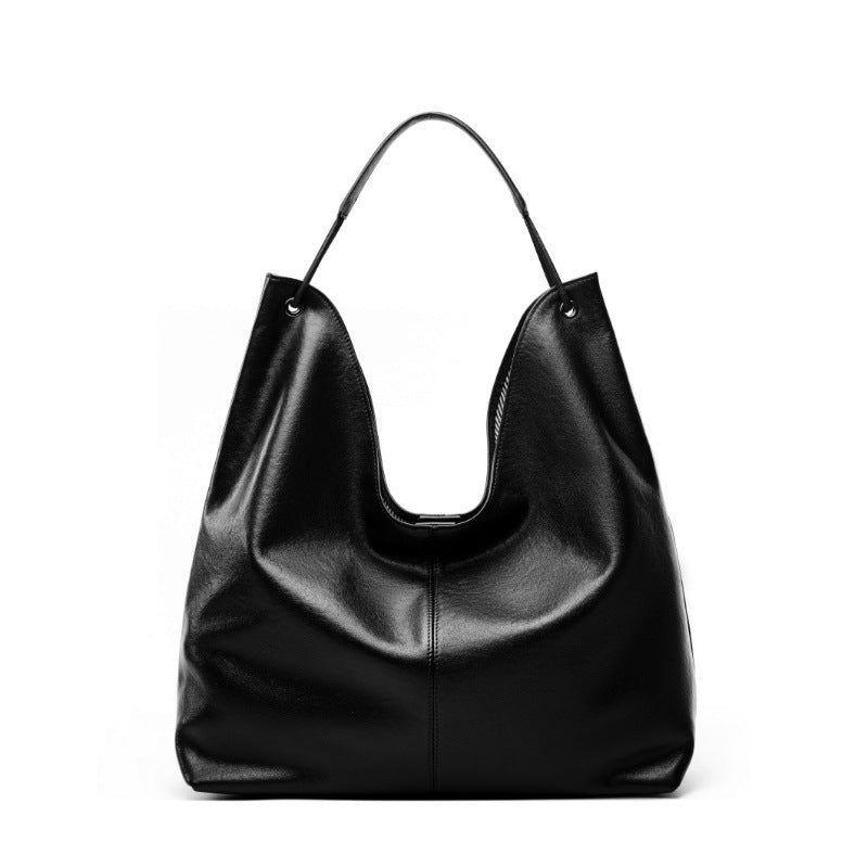 Vegetable Tanning Leather Large-capacity Tote Bag
