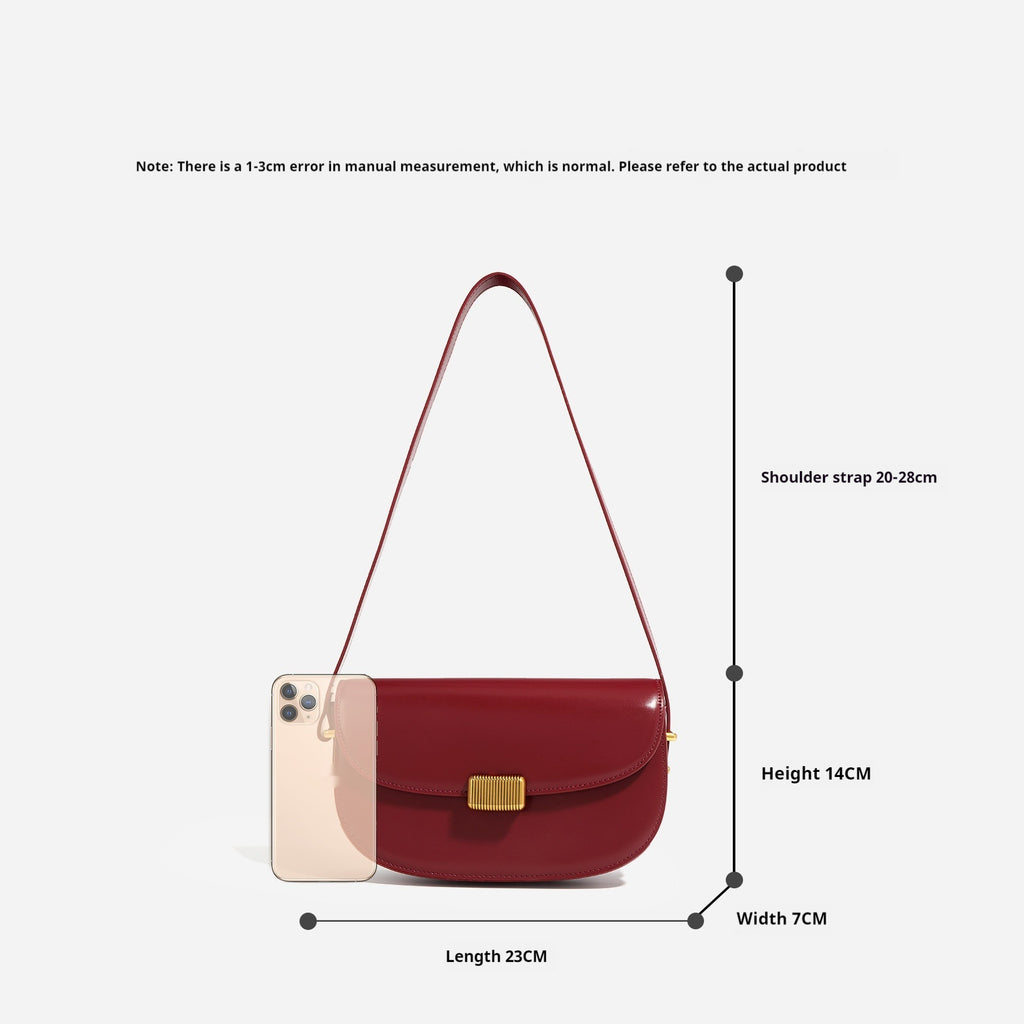 Leather Retro chic and durable style Saddle Bag