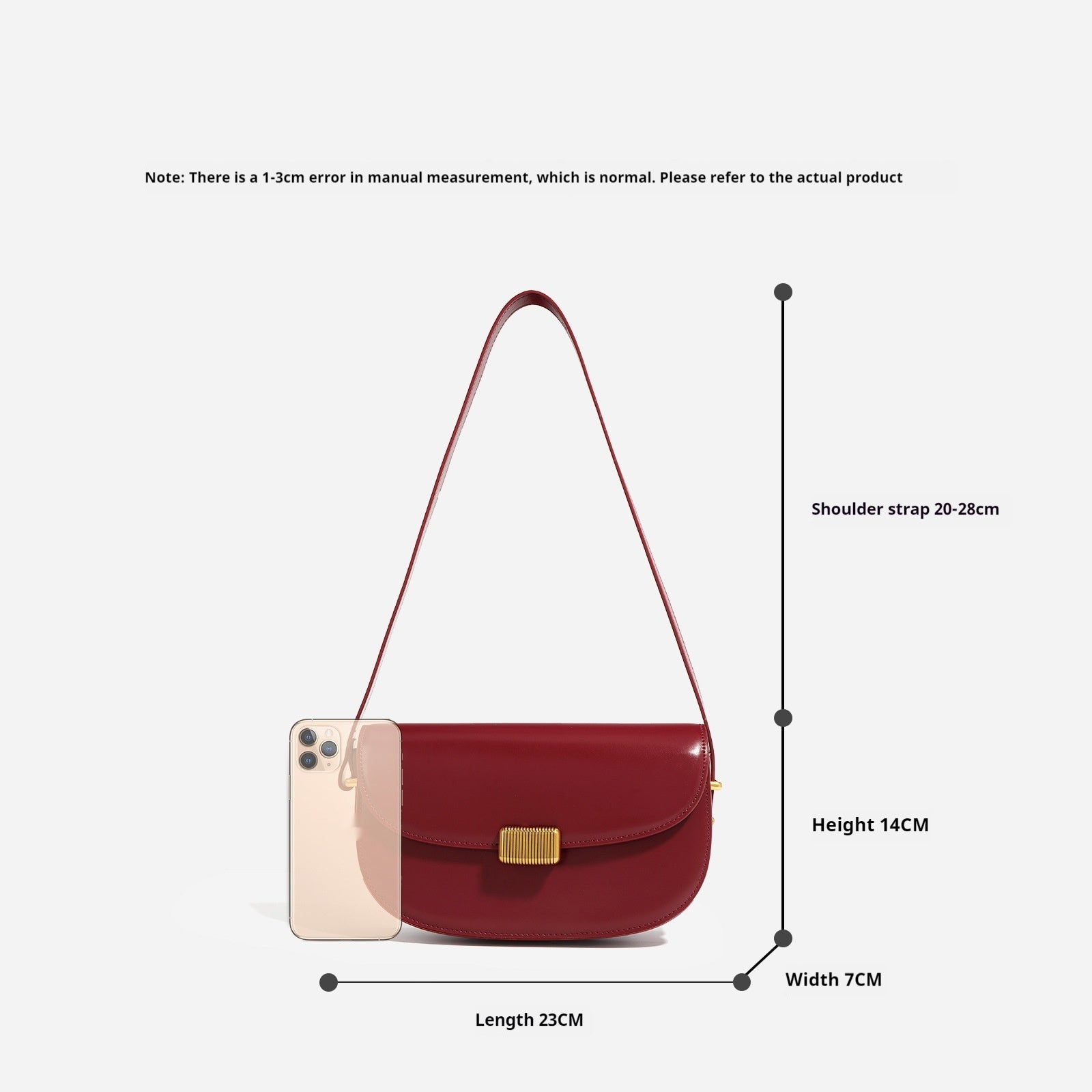 Leather Retro chic and durable style Saddle Bag