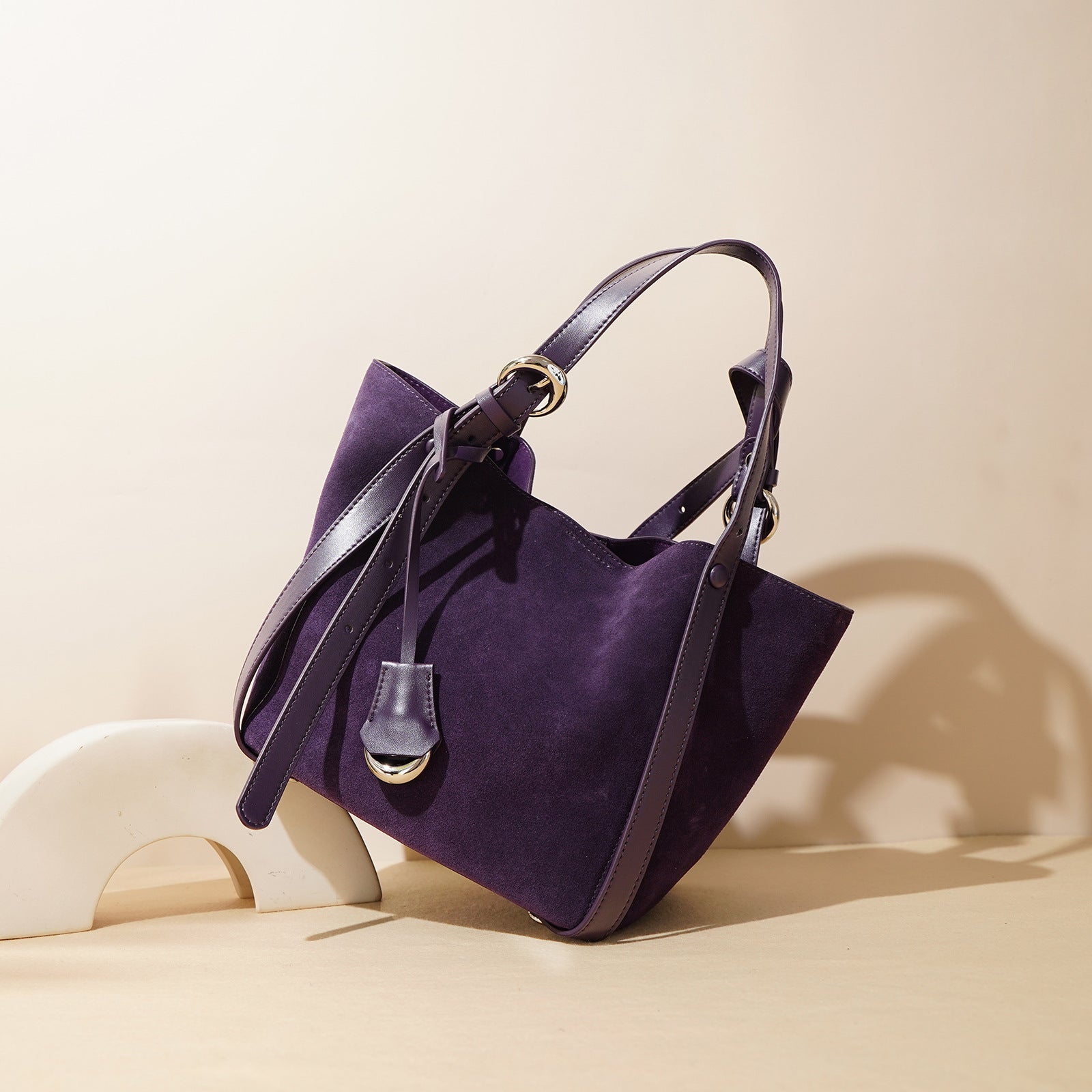 Large Capacity leather bascket Shoulder Bag