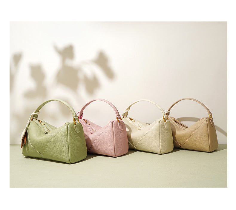 2-in-1 Leather Handbag – Chic Shoulder & Crossbody Option