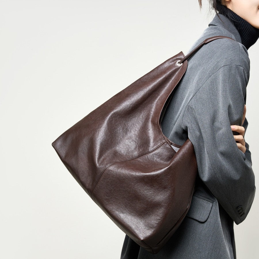 Vegetable Tanning Leather Large-capacity Tote Bag