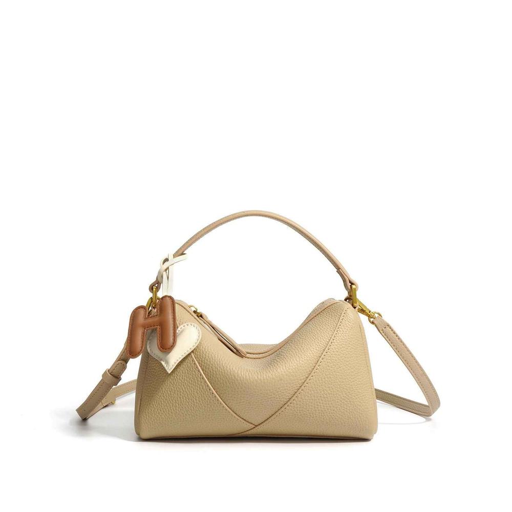 2-in-1 Convertible Leather Shoulder Bag - Stylish Handbag & Crossbody Option