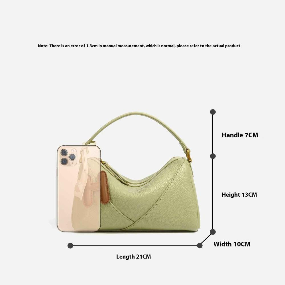 2-in-1 Convertible Leather Shoulder Bag - Stylish Handbag & Crossbody Option