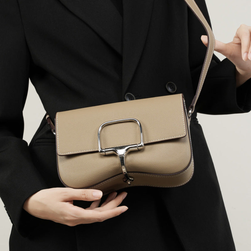Leather Palm Print Crossbody Bag