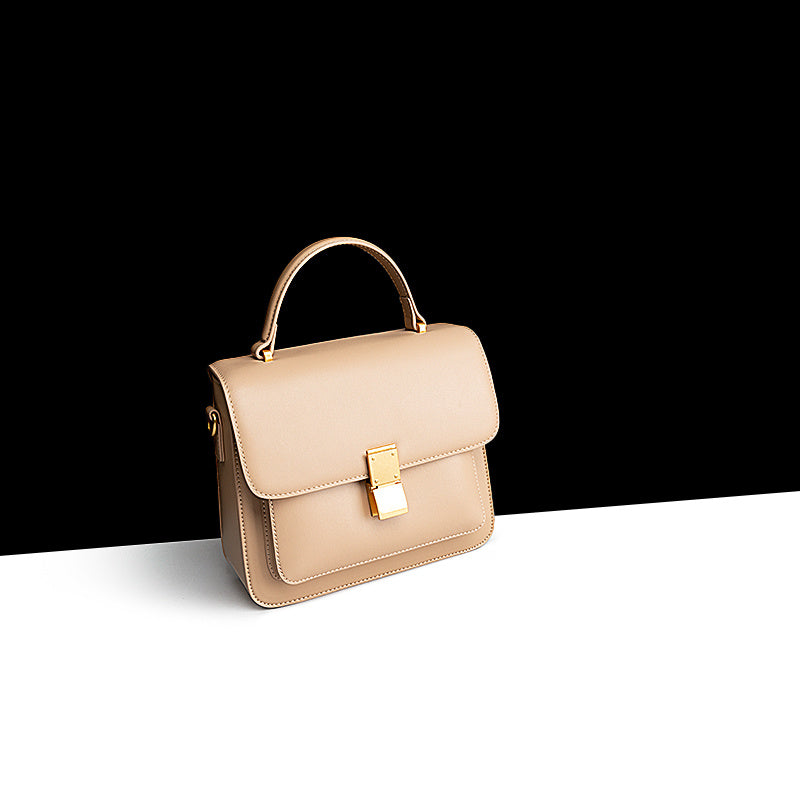 Leather Retro Square Handbag
