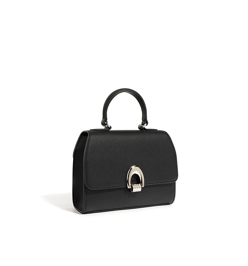 Medium Textured Leather Handbag