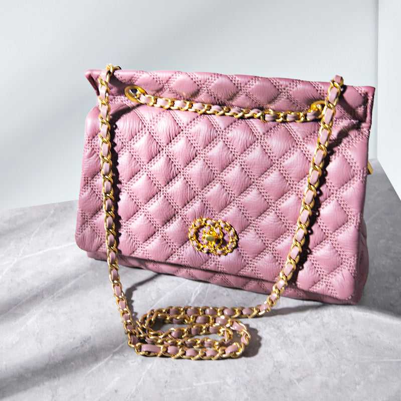 Leather  Diamond Large Capacity  shoulder Bag