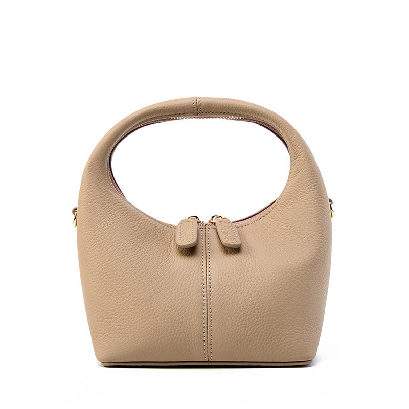 Litchi Grain Leather Handbag