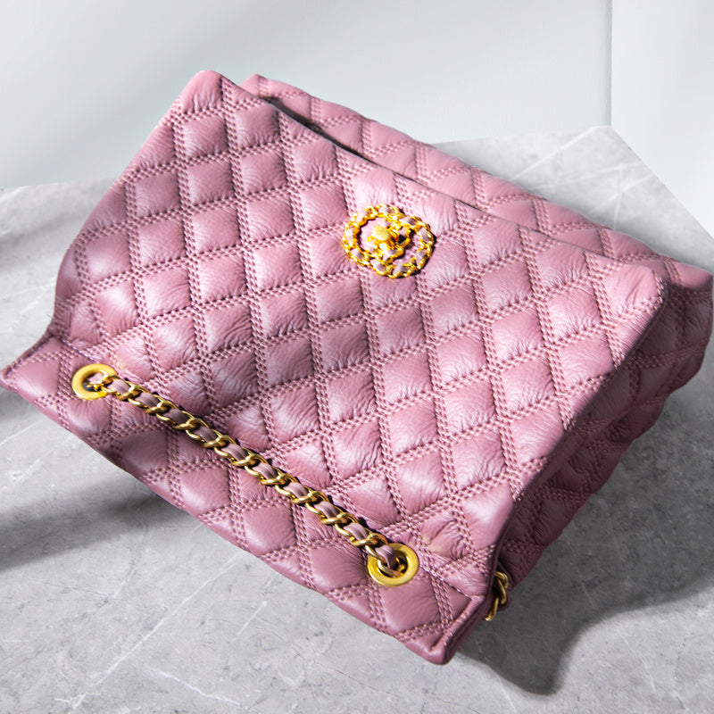 Leather  Diamond Large Capacity  shoulder Bag