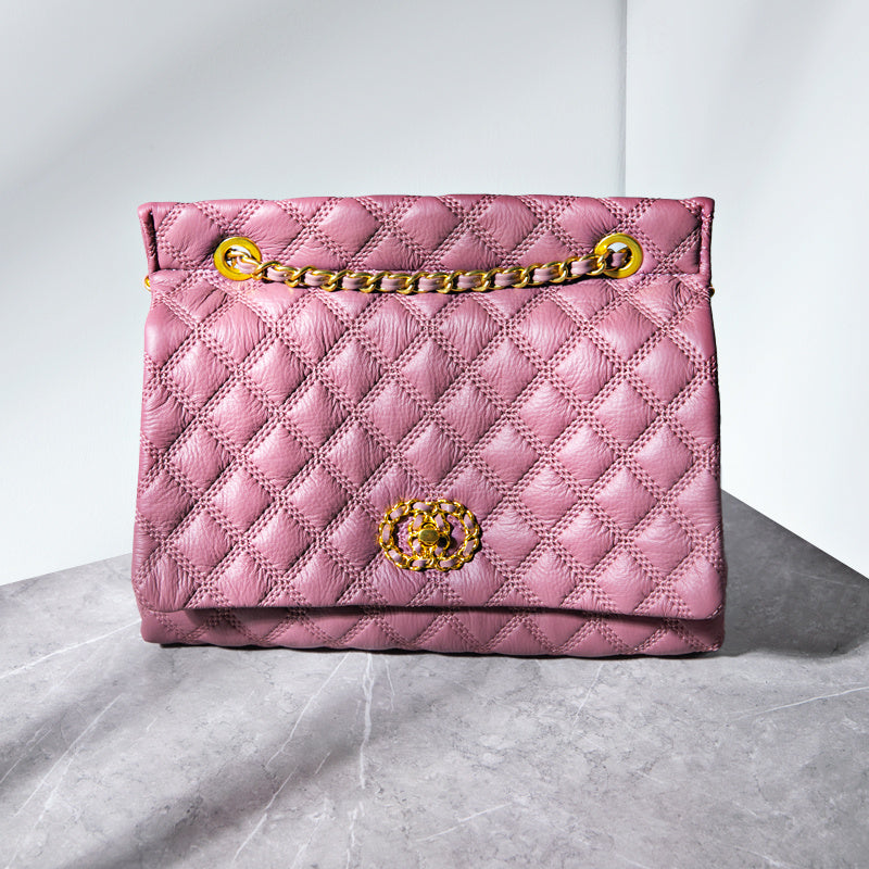 Leather  Diamond Large Capacity  shoulder Bag