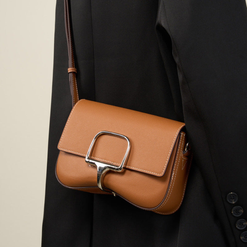Leather Palm Print Crossbody Bag