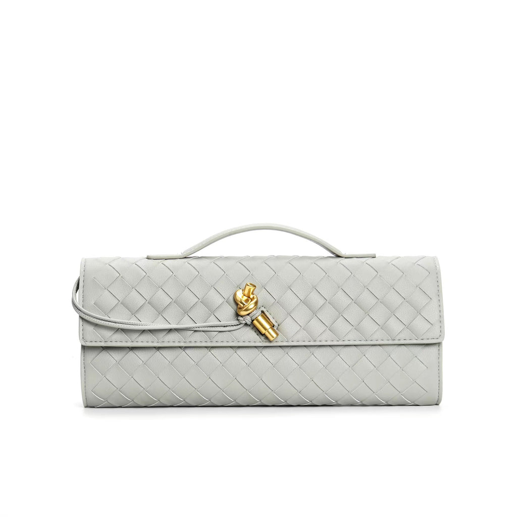 Woven baguette Clutch