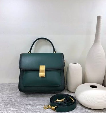 Leather Retro Square Handbag