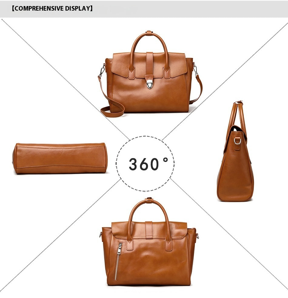 Sac à bandoulière rétro portable de grande capacité pour femme