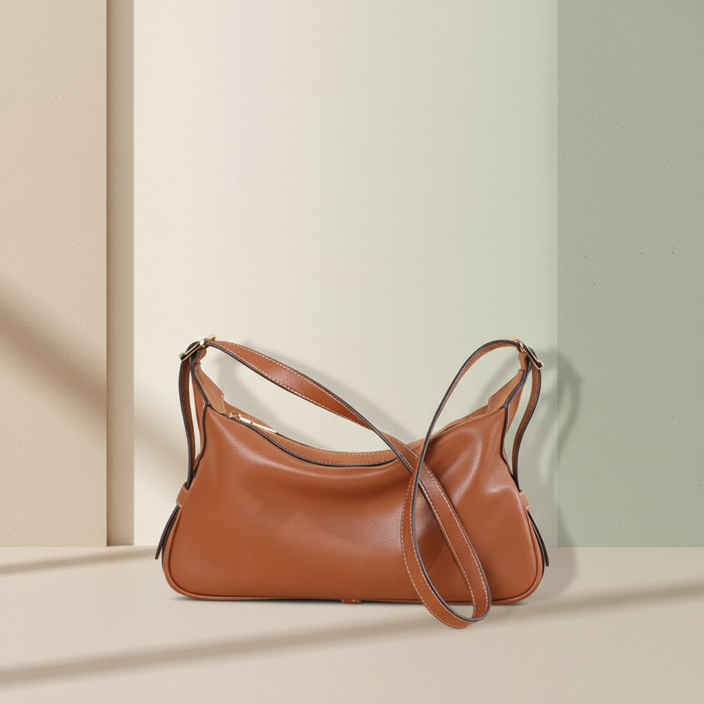 Soft Leather Shoulder Bag - Nomade Code